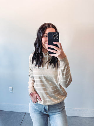 Lora Striped Hooded Sweater