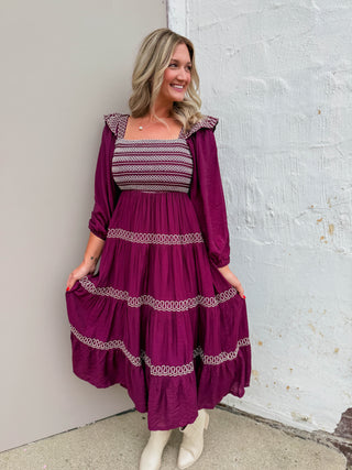Tessa Maxi Dress-Plum