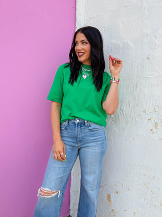 Everyday Favorite Knit Top-Green