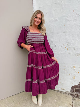 Tessa Maxi Dress-Plum