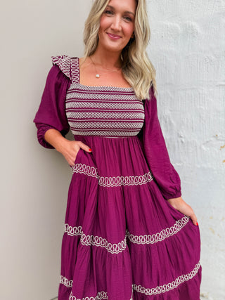 Tessa Maxi Dress-Plum