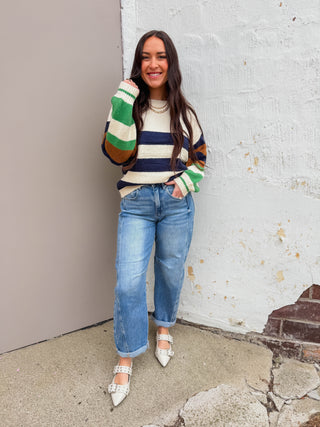 Kam High Rise Boyfriend Barrel Denim