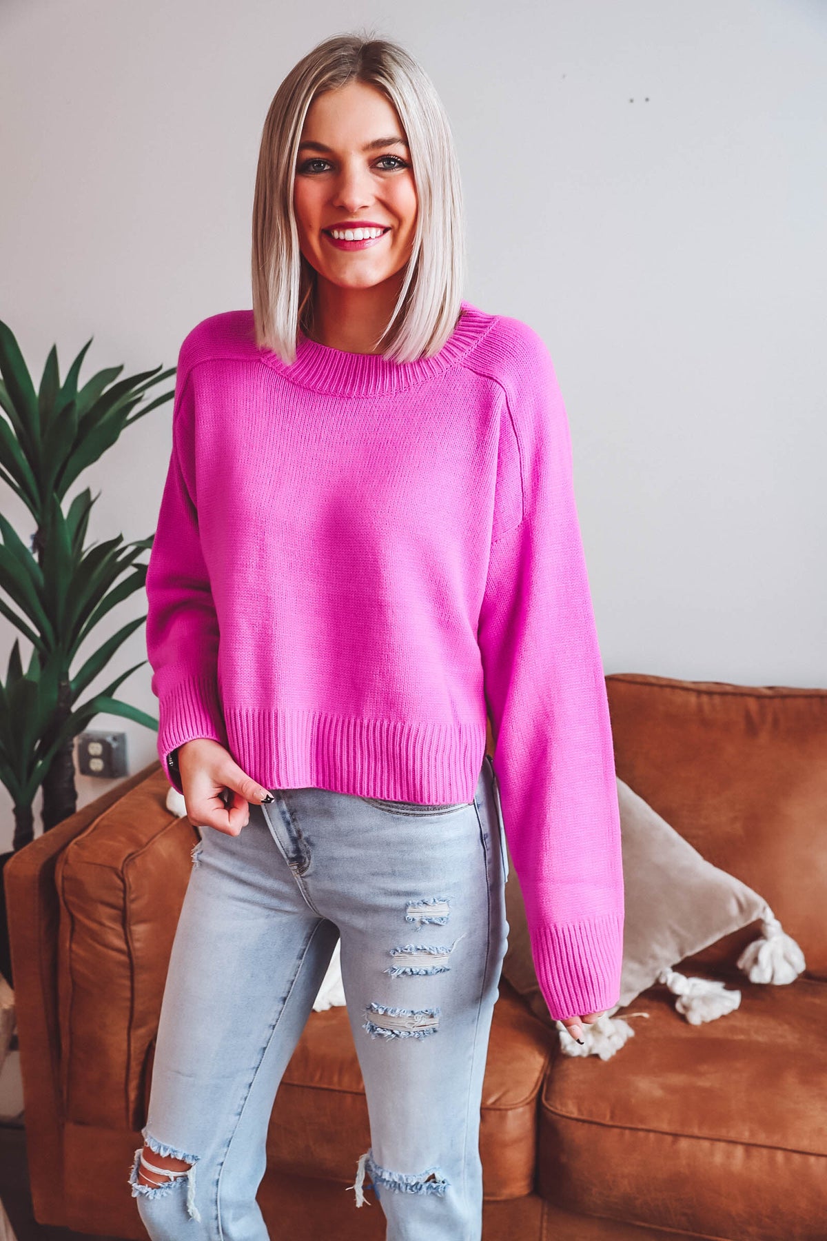 Ava Sweater-Pink