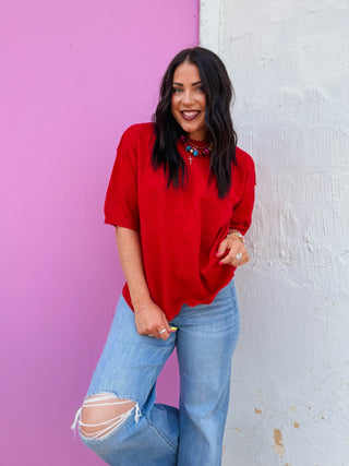 Jill Sweater-Red