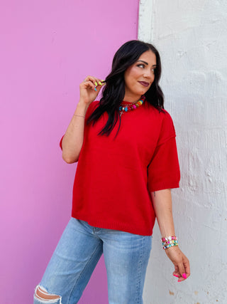 Jill Sweater-Red