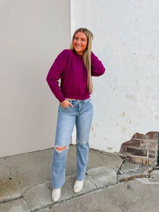 Reina Sweater-Plum