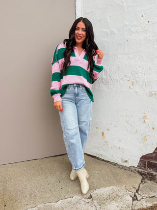 Kam High Rise Boyfriend Barrel Denim-Light Wash