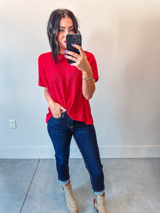 Jeanna Top-Red