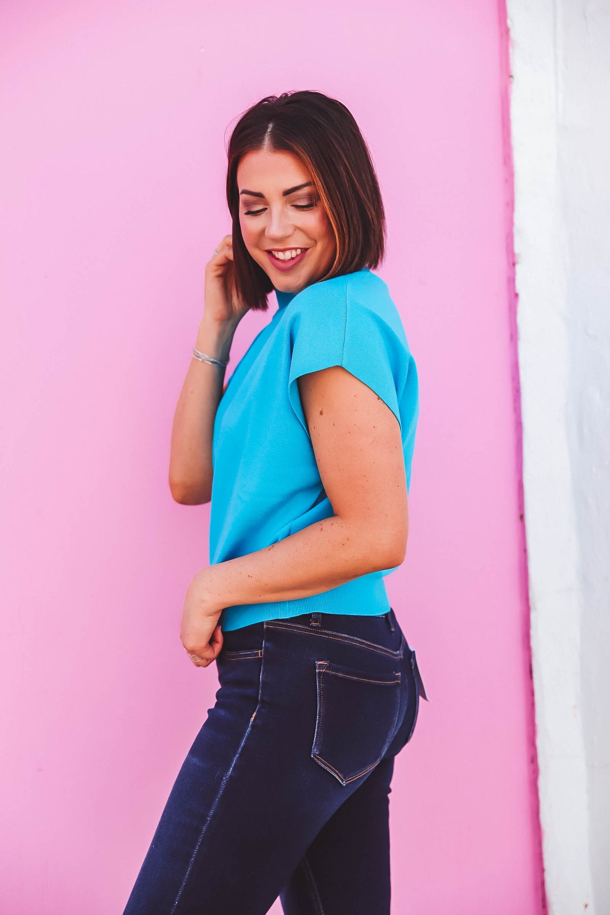 Karley Knit Top-Turquoise