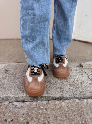 Corky's Pop Off Platform Sneaker-Tan