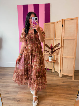 Margaret Floral Midi Dress