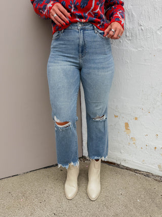 Ella High Rise Wide Straight Leg Denim-Hidden