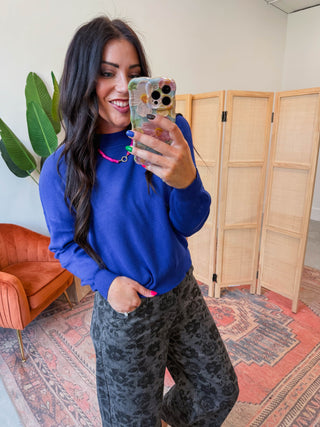 Reina Sweater-Royal Blue