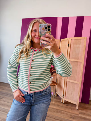 Rylee Striped Cardigan