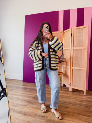 Nora Striped Cardigan