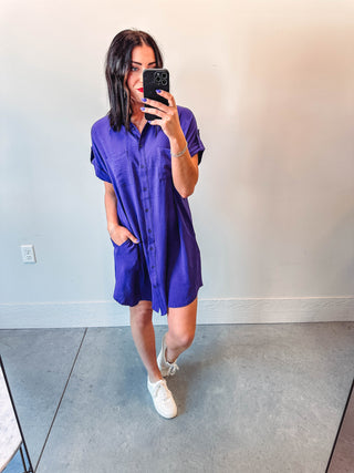 Shana Mini Dress-Purple