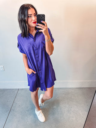 Shana Mini Dress-Purple