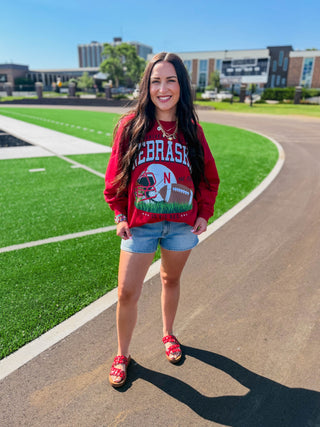 Nebraska Malone Multi Media Crew-Red