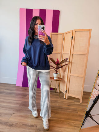 Elevated Ease Pullover-Navy