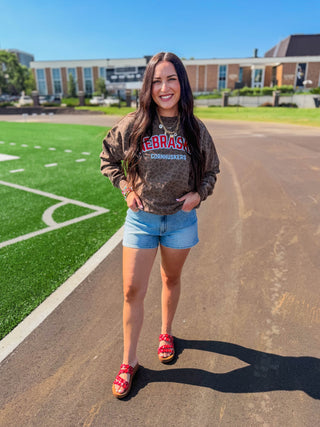 Nebraska Cornhuskers Leopard Crew