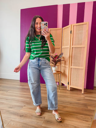 Emelia Striped Knit Top