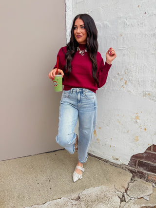 Karina Sweater-Cabernet