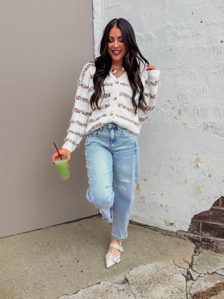 Opal Striped Cardigan