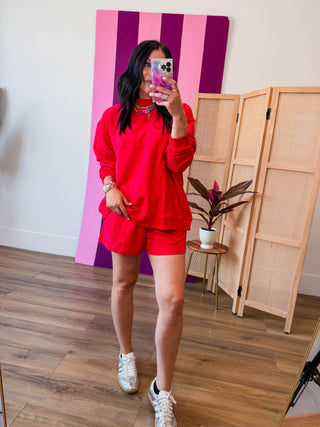Slow Day Lounge Set-Red