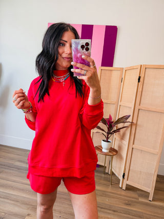Slow Day Lounge Set-Red