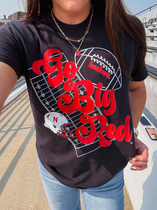 Go Big Red Field Helmet Tee