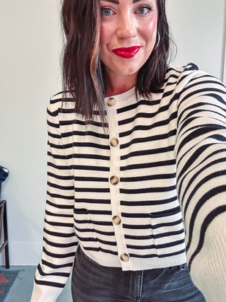 Trish Striped Cardigan