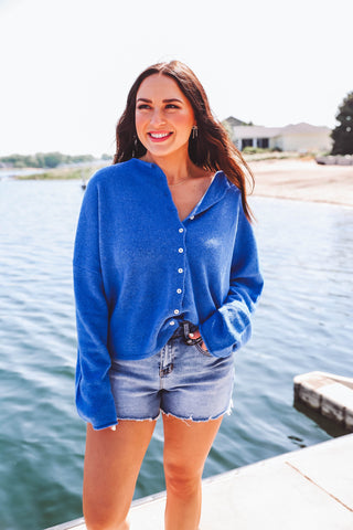 Piper Cardigan-Blue