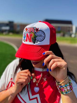 Nebraska Layered Patch Trucker Hat