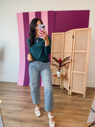 Perfect Layer Long Sleeve-Hunter Green