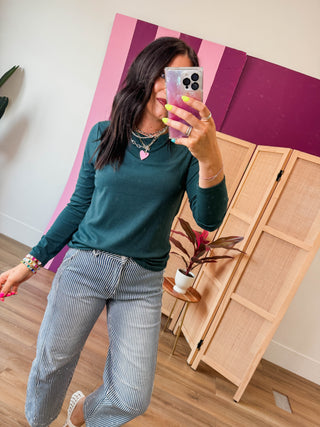 Perfect Layer Long Sleeve-Hunter Green