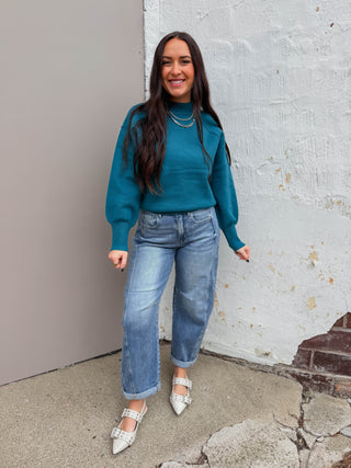 Karina Sweater-Teal