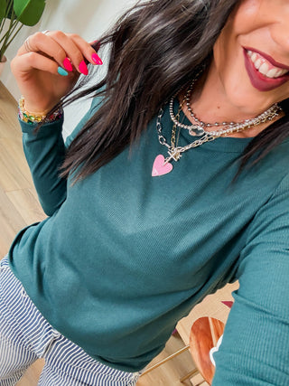 Perfect Layer Long Sleeve-Hunter Green