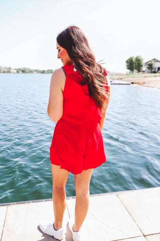 Becca Romper-Red