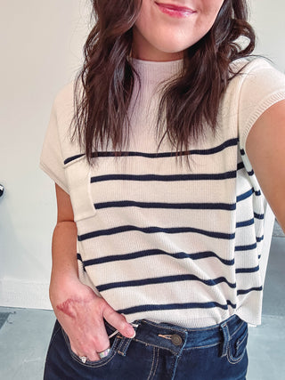 Meghan Striped Knit Top