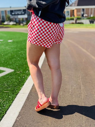 Check It Out Shorts-Red