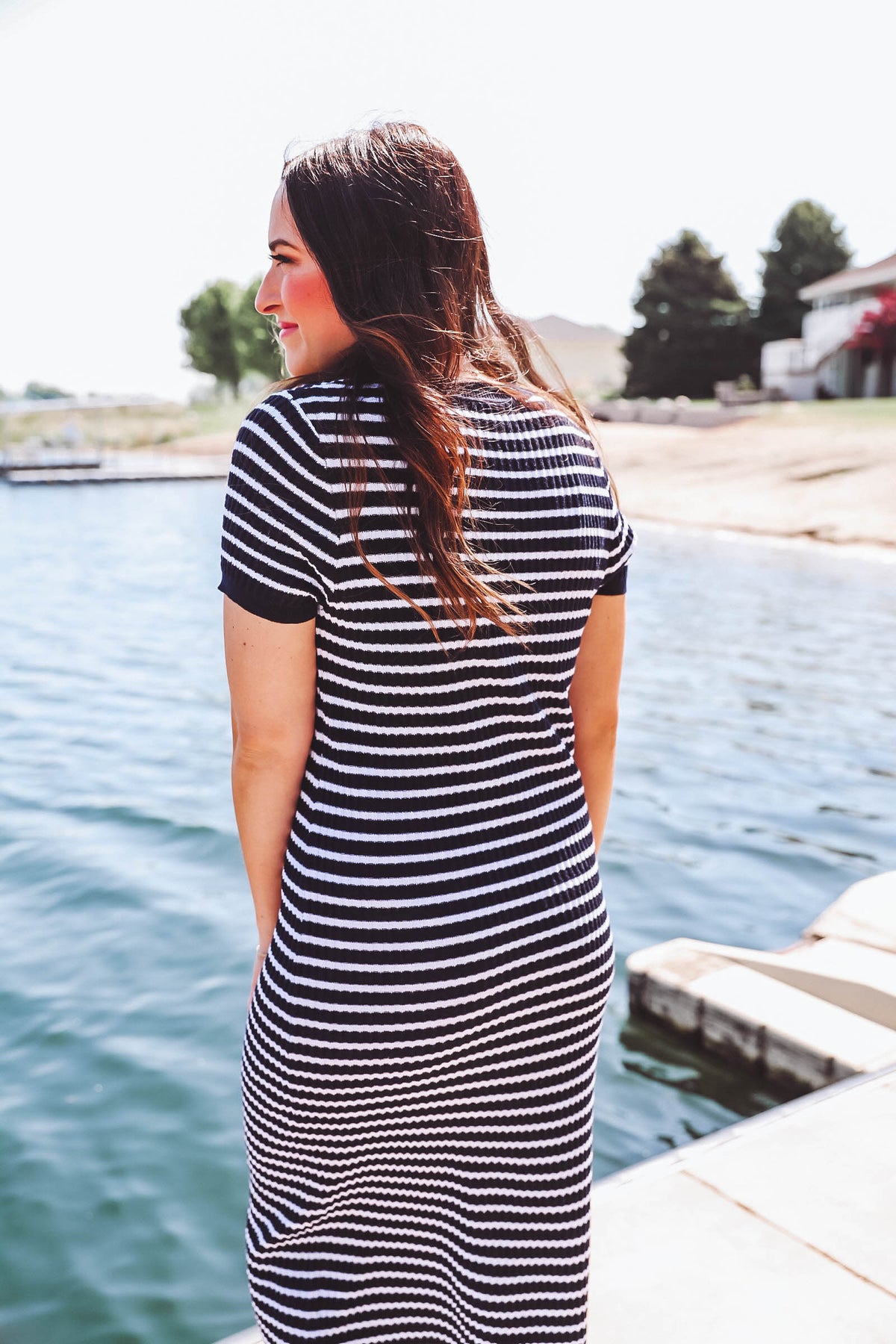 Amy Striped Midi Dress