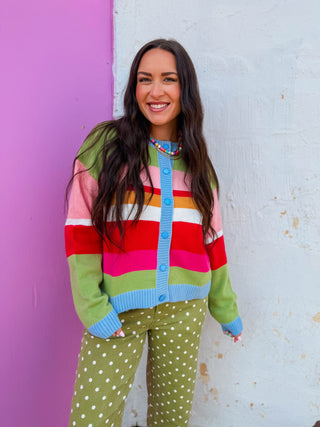 Bright Side Striped Cardigan