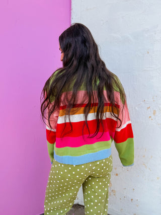 Bright Side Striped Cardigan
