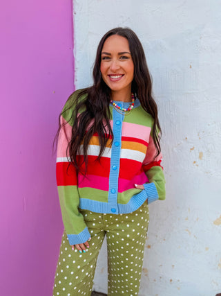Bright Side Striped Cardigan
