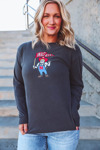 Huskers Mascot Long Sleeve Tee