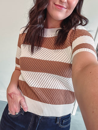 Kayla Striped Knit Top