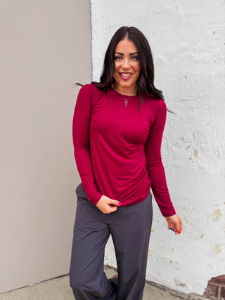 Everyday Essential Long Sleeve-Cabernet