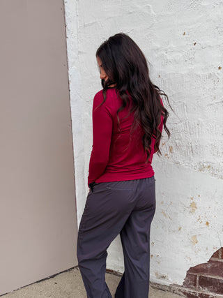 Everyday Essential Long Sleeve-Cabernet