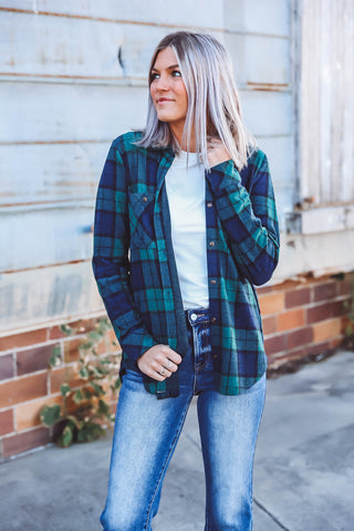 Lewis Top-Pine Navy Plaid-Thread & Supply