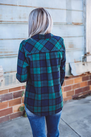 Lewis Top-Pine Navy Plaid-Thread & Supply